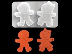 Molde silicona hombre y mujer de jengibre